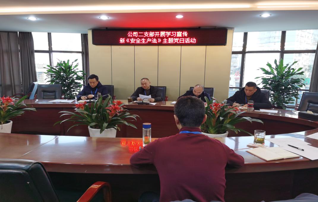 集團(tuán)公司二支部召開(kāi)十一月黨員大會(huì)暨 宣傳貫徹“新安全生產(chǎn)法”主題黨日活動(dòng)